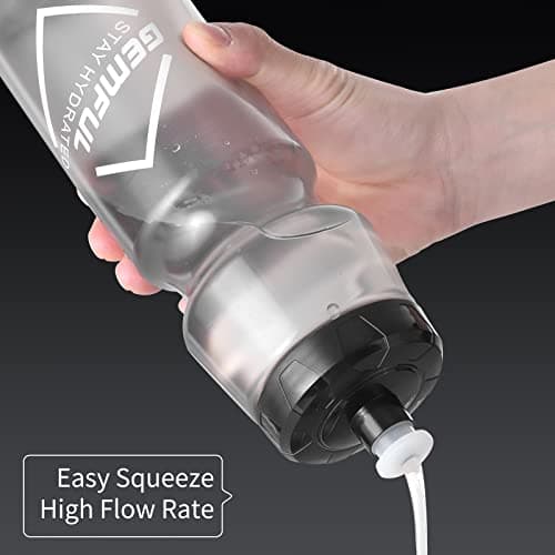 GEMFUL Sports Water Bottle BPA Free Lightweight Cycling Outdoors Squeeze Bite Lid 750ml 2 pack — view 4