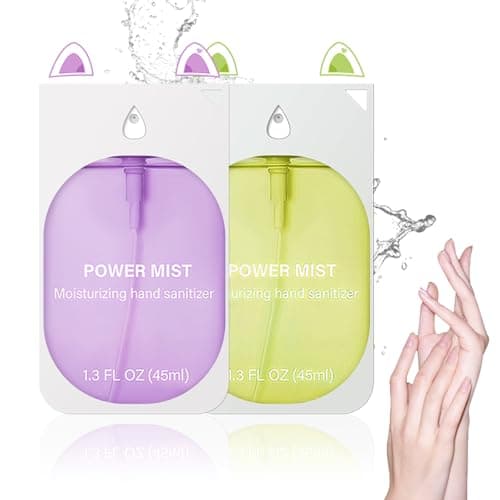 Hand Sanitizer Spray For Woman, Power Mist Hand Sanitiser Mini For Travel (Green Purple)