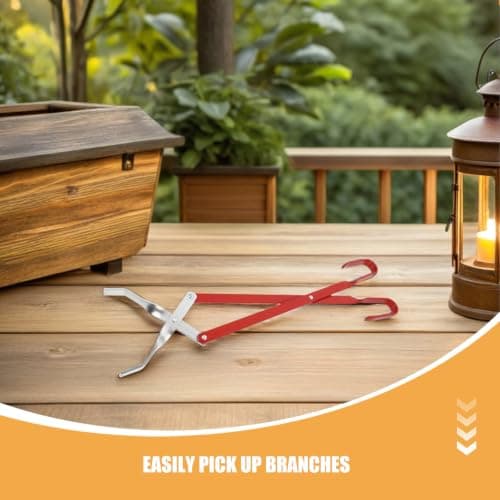 Ciieeo Stainless Steel Charcoal Clip Barbecue Tong, Long-Handled Fire Tong for Outdoor Fire Pit, Easy-Control Firewood and Charcoal Positioning — view 3
