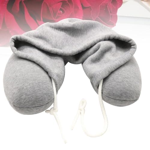 VICASKY 28x30x9 Hooded U Shaped Memory Foam Neck Pillow Cotton — view 4