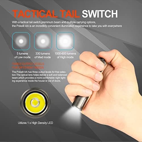 ACEBEAM Pokelit AA Rechargeable Mini Torch with Clip, 1000 High Lumens EDC — view 3