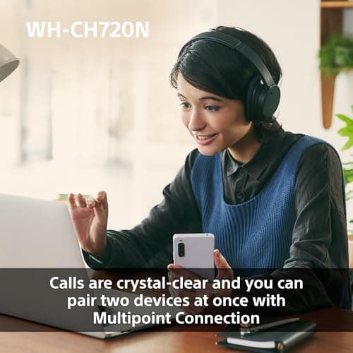 Sony WH-CH720N Noise Cancelling Wireless Bluetooth Headphones - Up to 35 hours battery life and Quick Charge - White — view 6