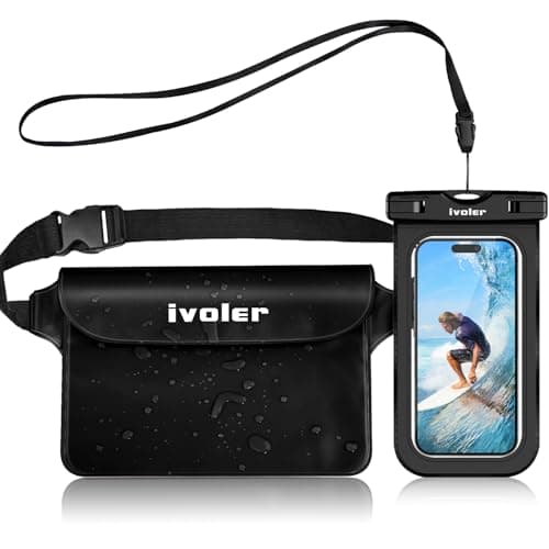 ivoler Waterproof Pouch Bag + Phone Case, Black