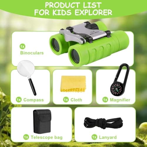 OSDUE Binoculars for Kids, 8 x Super Zoom Function Kids Telescope Outdoor Toys 4 5 6 7 8 Years Old Boys Girls High Resolution Binoculars for Kid Toys Educational — view 6