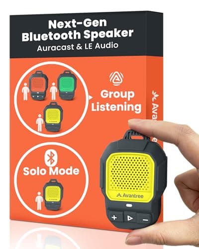 Avantree Clip-on Auracast Speaker - Next-gen Bluetooth LE Audio Mini