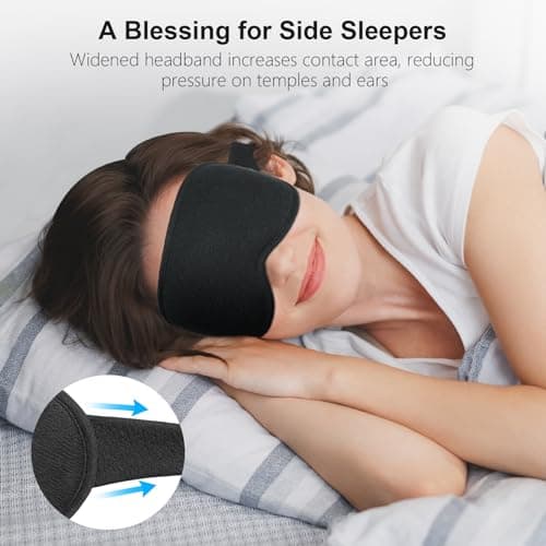 Gritin 100% Blackout Sleep Masks for Women & Men - Zero Eye Pressure Mask — view 5