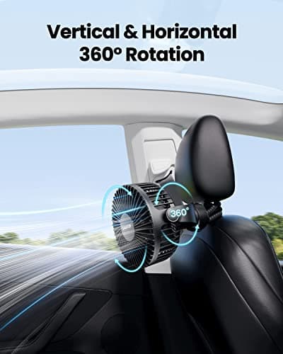 gaiatop Mini Portable Stroller Fan, Small Clip on Fan 3 Speed Rechargeable — view 6
