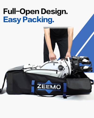 ZEEMO Golf Travel Bag, Black — view 4