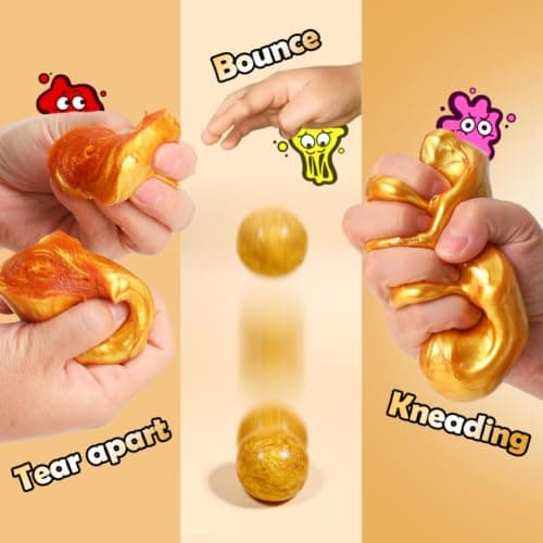 WATERELF Gold Putty 90g – Non-Toxic Sensory Fidget Toy, Never Dries Out, Non-Sticky Stress Relief Putty for Kids & Adults, Creative Slime in Reusable Tin – P007 — view 2