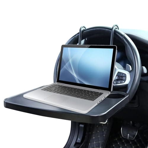 Steering Wheel Tray - Car Laptop Desk, Foldable Travel Table | Back Seat — view 6