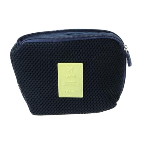 Shockproof Travel Pouch for Phone and Toiletry, Blue Polyester Case