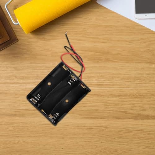 Aa Battery Holder Case 3 Slots Black Plastic Battery Box — view 5
