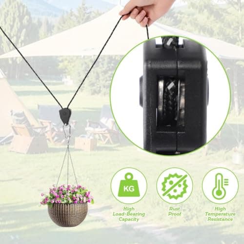6 Pack Self Lock Camping Rope Tensioners with Reflective Rope — view 4