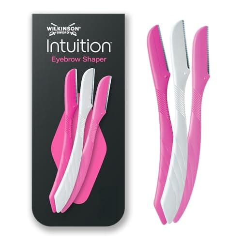 Wilkinson Sword Intuition Eyebrow Shaper Razor for Women, 3 Beauty Tools