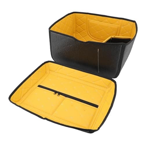 SIXRUN Top Box Liner PU Leather Tail Box Inner Bag 45L Motorcycle Trunk Case Pad with Padding Wear Resistant Universal Fit for Commuters Touring Riders (Yellow) — view 3