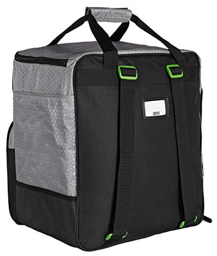 BRUBAKER Combo Set CarverTec Pro - Ski Bag and Ski Boot Bag for 1 Pair of Skis + Poles + Boots + Helmet - Silver Green - 66 7/8 Inches / 170 Cm — view 6