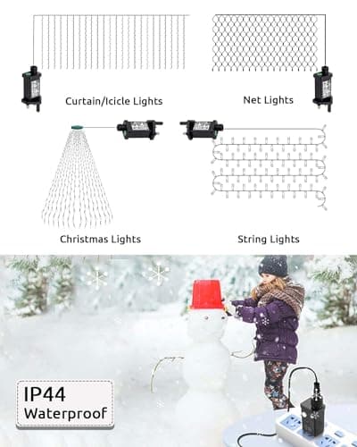 Dekofun Transformer for Christmas Lights 6W 31V Transformer Plug, 9 Modes Christmas Tree Lights Plug Adapter with Timer Function, IP44 Waterproof for XMAS Lights, Festoon Lights, String Lights — view 5