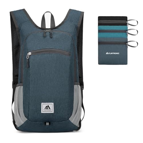 flintronic Foldable Backpack, Ultra Lightweight Rucksack, 16L Hiking Backpack, Unisex Packable Backpack For Men Women, Waterproof Travel Daypack For Outdoor Sport Biking Hiking Climbing