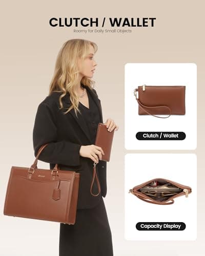LOVEVOOK Laptop Bags for Women 15.6 Inch, Large Ladies Work Tote — view 6