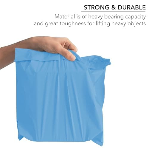 iSOUL Poly Mailer Bags 12x16 Self-Seal, Shipping Envelopes Strong, Waterproof, Tamper-Proof Polythene Packaging for Clothes, Bedding & Parcel Bag Shipping Post Bag Envelopes 50 Pack Blue — view 3