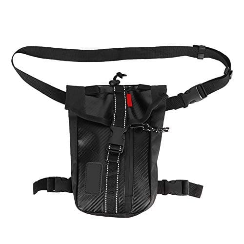 Motorcycle Waist Pack Leg Bag Carbon Fiber Style Compact Cycling Hip Fanny Pack for Riding Hiking Travel Men Women