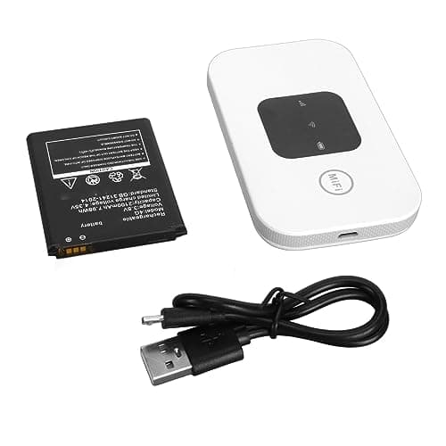 Cryfokt 4G LTE Mobile Wifi Hotspot Portable Router with SIM Card Slot Supports 10 Users for Travel in Europe Asia Africa White