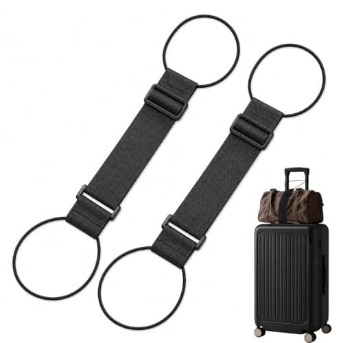 2 Pcs Luggage Straps, Elastic Fastening Belt, Adjustable Suitcase Straps