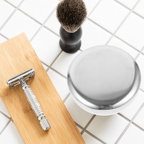 DIYEAH Men Shaving Bowl Stainless Steel Shave Soap Cup for Portable Use — view 5