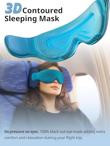 Inspireyes Travel Pillow for Airplane, 360° Head Support for Long Flight — view 4