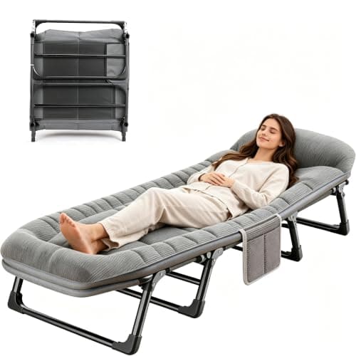 NCONCO Camp Bed for Adults,Oversized Adjustable Folding Travel Cot Portable
