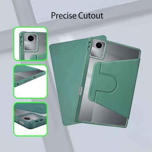 idudao Case for Lenovo Idea Tab, Rotatable Cover with Stylus holder Tablet Pad Lenovo Idea Tab 11 inch TB336FU,Dark Green — view 5