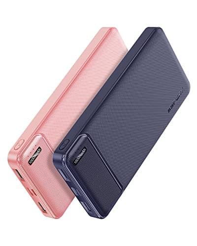 AsperX 2-Pack Power Bank Portable Charger Fast Charging 10000mAh