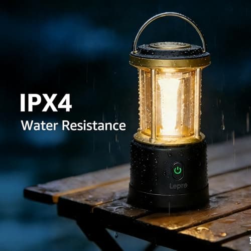 Lepro Camping Lantern, 2000lm Camping Light Rechargeable or AA Batteries — view 6