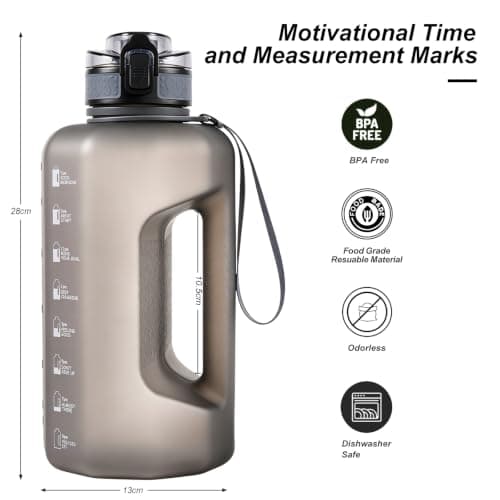GEMFUL 2.2L Motivational Water Bottle, Leak-Proof Fitness Flask — view 3