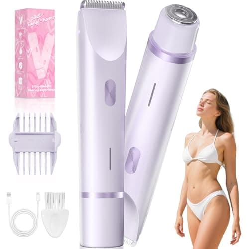Fanovae Bikini Trimmer Women, Lady Shaver for Women, USB-C Rechargeable Electric Razor, Waterproof Bikini Line Trimmer for Underarms, Legs, Face & Sensitive Areas (Lavender)