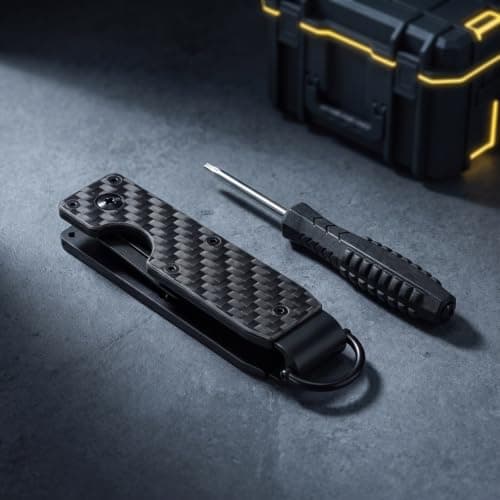 Meralo Compact Carbon Fibre Key Holder Keyring — view 3