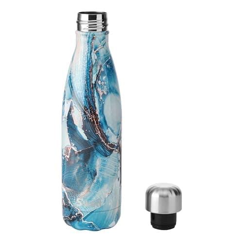 S'well Original Water Bottle, Ocean Marble, 500 ml - Vacuum-Insulated Keeps Drinks Cold and Hot - BPA-Free Stainless Steel Hydration for On the Go — view 2