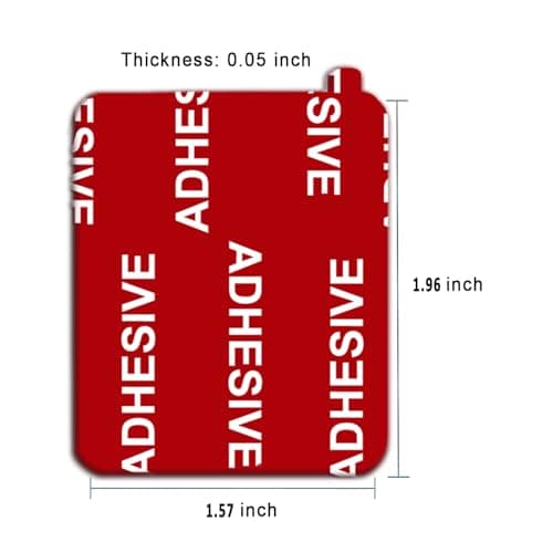 12 Pack 1.96 in x 1.57 in "(40*50mm) Very High Bond Sticky Adhesive Replacement,Double Sided Pads Gule for Dashboard Windshield Suction Cup Phone Holder Car DVR Home Suction Hooks GPS Navigation — view 3