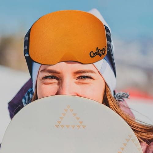 Coolcasc® Coolmasc - Microfibre Ski & Snowboard Goggle Cover, Orange — view 2