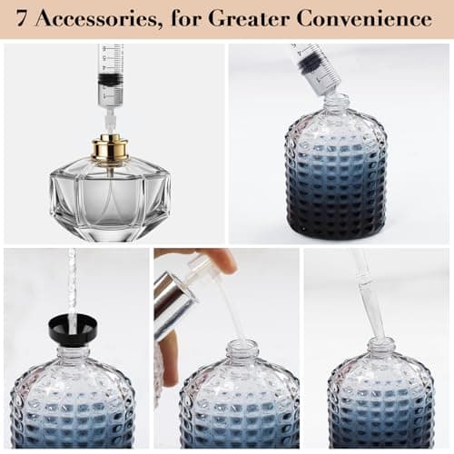 Maxumille 2 Pcs Perfume Bottle Empty 50ml, Gradient Aftershave Spray Bottle — view 6