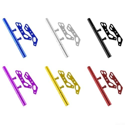 Bike Handlebar Clamp Mount Extension Bar Reinforcement Lever for Motorcycle Scooter Dirt Bike Stable Video Recording Accessory Gold(purple) — view 2