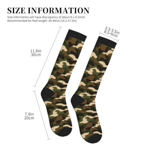 aipoase Compression Socks Knee High Circulation Support Socks For Women Men Athletic Running Hiking Cycling, Camo, One Size — view 6