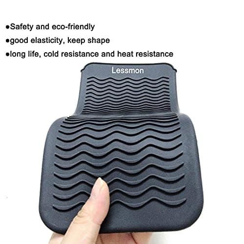 Lessmon Heat Resistant Mat Pouch for Styling Tools, 28.5x14cm, Black — view 5