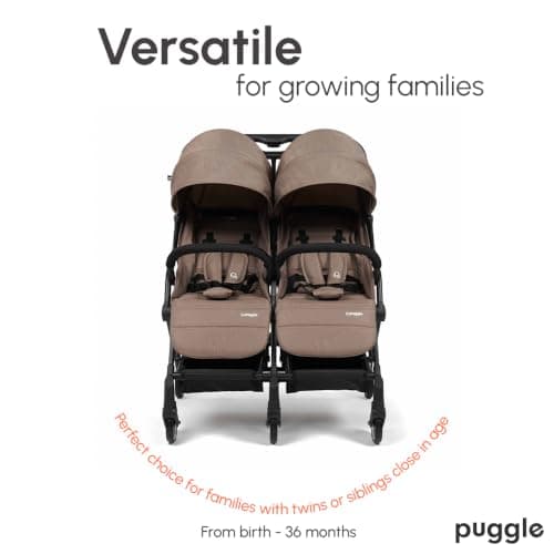 Puggle City Traveller Double Pushchair (Truffle) — view 3