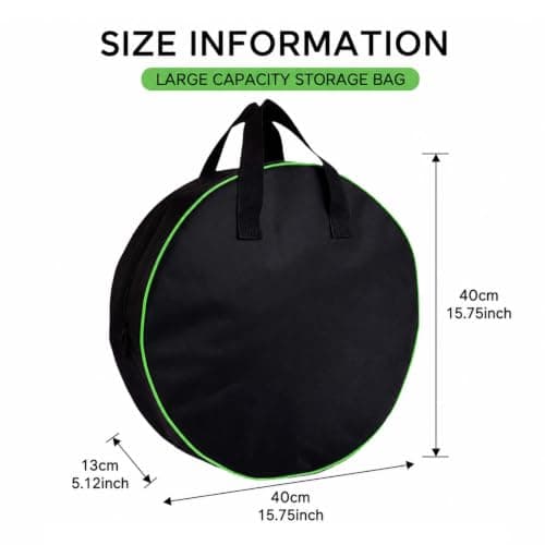 Solvio Waterproof EV Cable Bag, Heavy Duty Caravan Hook Up Cable Storage Bag, Large Capacity Campervan Accessories Organiser for Electric Car Charging Cables, Water Hoses and Camping Gear — view 2