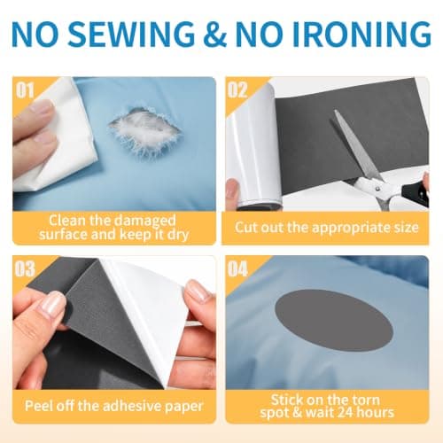 Skystuff 10x160cm Nylon Repair Patches, Waterproof Self-Adhesive for Tent — view 4