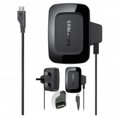 Genuine Samsung Mains Phone 3 Pin Wall Plug Charger For Samsung Galaxy Ace 3,Ace 4, A3, A3(2016), A5, A5(2016), J3(2016), J5, J5(2016), S3, S4, S5, S3 mini, S4 mini, S5 mini, Core Prime, Young 2, Fame — view 2