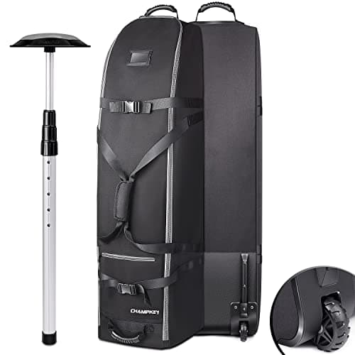 CHAMPKEY Premium Soft Padded Golf Travel Bag Flight with Wheels - 1200D Premium Oxford Fabric Golf Travel Cover