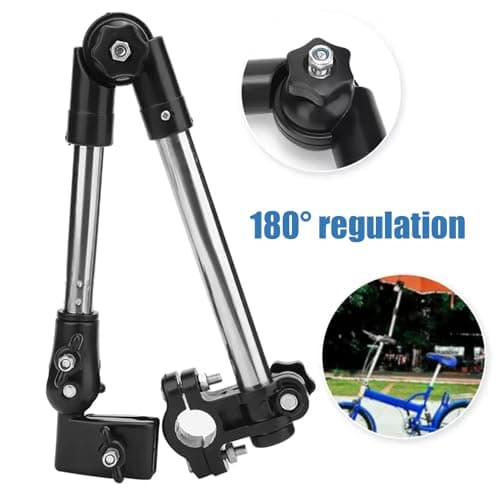 Retractable Adjustable Umbrella Holder for Stroller, Stainless Steel Umbrella Clamp with Non Slip Base for Strollers Wheelchairs Bike — view 2
