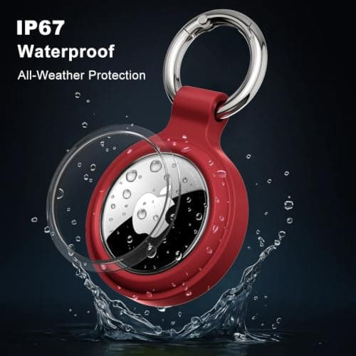 AirTag Holder Keyring, 4-Pack IP67 Waterproof Case for Apple AirTag 1 & 2 — view 2